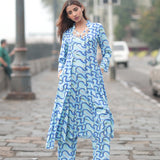 Blues Crescent Waves Co-ord set