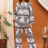 White Elephant Print Co-Ord Set