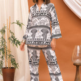 White Elephant Print Co-Ord Set