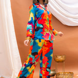 Abstract Multicolour Co-ord Set